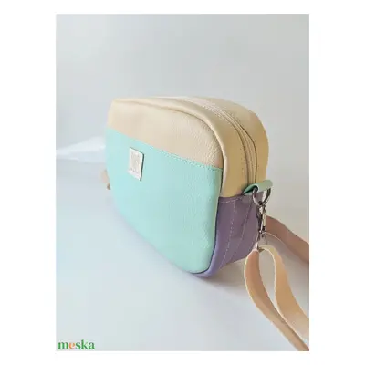 Pastel Color Block szögletes crossbody, válltáska