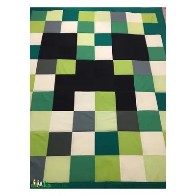 patchwork takaró, falvédő Minecraft színekkel