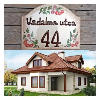 Vadalma kerámia utca név tábla