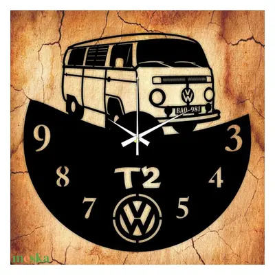 VW T2 bakelit óra, egyedi felirattal