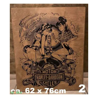 Harley Davidson asztallap vagy falideko 62x76 cm