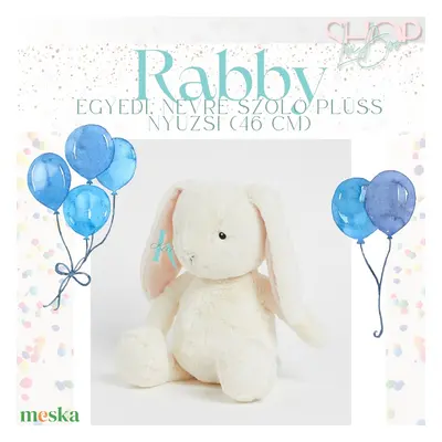 Rabby - Emlékőr plüss nyuszi (46 cm)