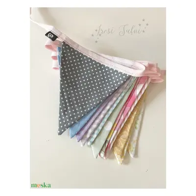 Textil zászló girland / bunting / zászló füzér