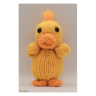 Kézi kötésű (amigurumi) állatfigura - Kacsa (fiúknak, lányoknak minden alkalomra)