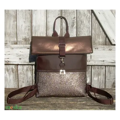 ROLL TOP CITY BAG : Bronzos elegancia