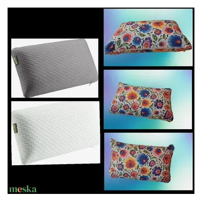 Párnahuzat 24x42x12 cm Anatómiai memory ergonómiai WELLPUR utazópárnához többféle mintával