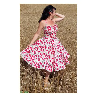 Pinup Rockabilly ruha cseresznye mintás, gyümölcs