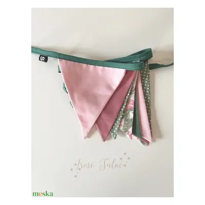 Textil zászló girland / bunting / zászló füzér