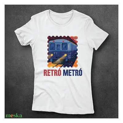 Retró Metró - feliratos női póló