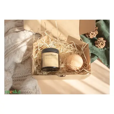 Karácsonyi Illatgyertya, Mézeskalács Szójaviasz Gyertya, Gingerbread Soy Candle, Édesnarancsos F