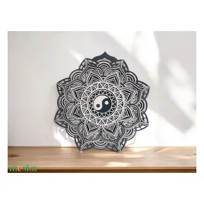 3D mandala yin-yang fali dekoráció