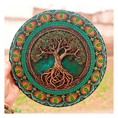 Pontozott mandala Életfa