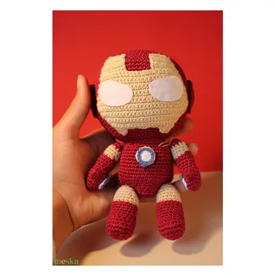 Szuperhős,Vasember amigurumi figura