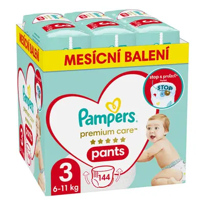 Pampers Premium Care Pants Bugyi pelenka havi csomag 3 mér. (144 db)