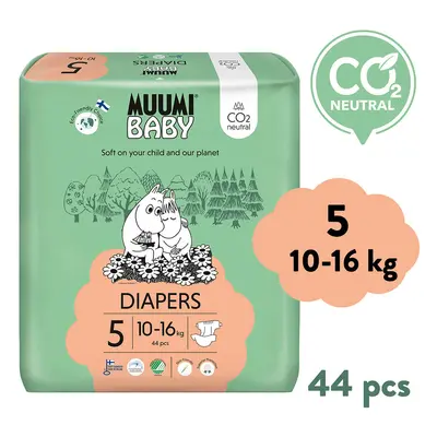 Muumi Baby 5 Maxi+ 10-16 kg (44 db), öko pelenka