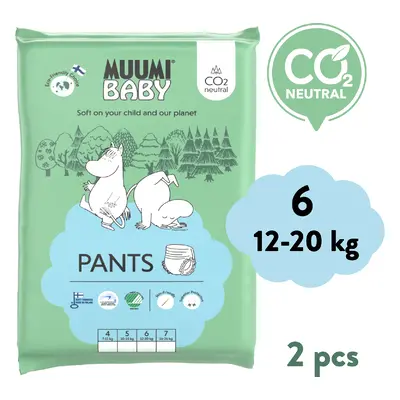 Muumi Baby Pants 6 Junior 12-2 kg (2 db), bugyi öko pelenka