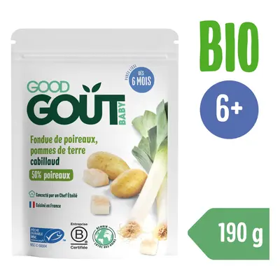 Good Gout BIO Póréhagyma burgonya chipsekkel és tőkehallal (190 g)