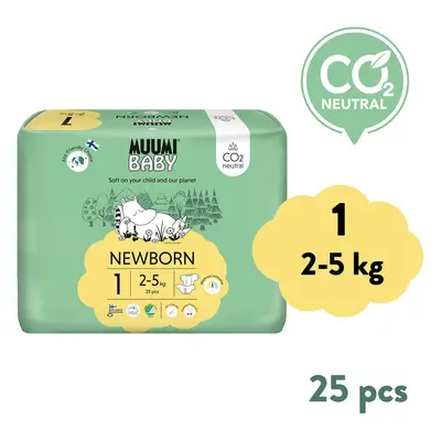 Muumi Baby 1 Newborn 2-5 kg (25 db), öko pelenka