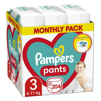 Pampers Pants Bugyi pelenka havi csomag 3 mér. (204 db)