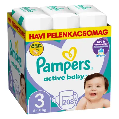 Pampers Active Baby Havi pelenkacsomag 3 mér. (208 db)