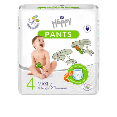 Bella Happy Pants Gyerek bugyi pelenka Maxi 4 mér. (24 db)