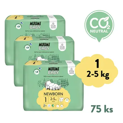 Muumi Baby 1 Newborn 2-5 kg (75 db), havi csomag öko pelenka