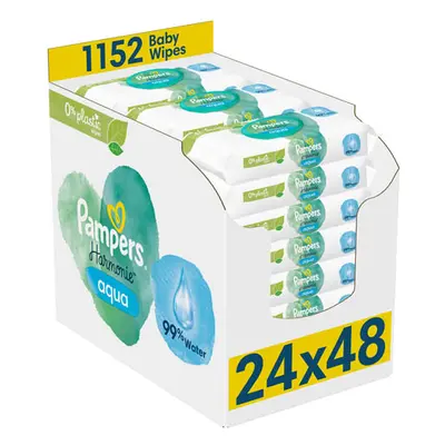 Pampers Harmonie Aqua Platic Free Baba nedves törlőkendő (24× 48 db)