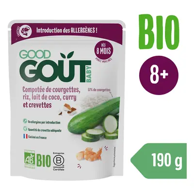 Good Gout BIO Garnélarák rizzsel, cukkinivel és kókusztejjel (190 g)