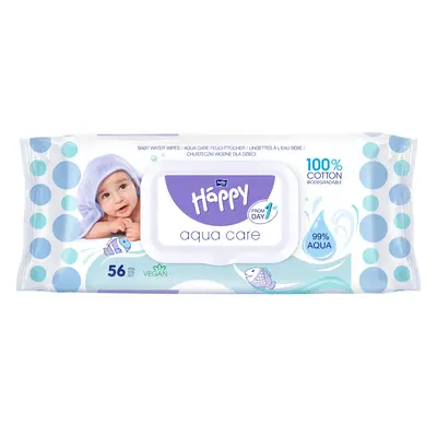 Bella Happy Baby tisztító törlőkendő Aqua Care (56 db)