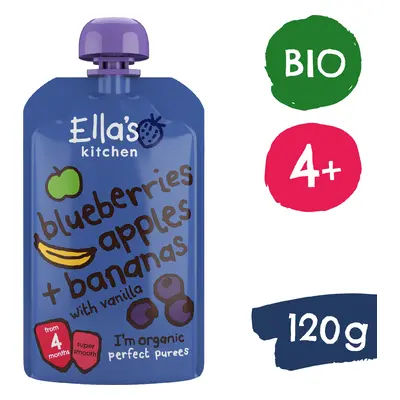 Ella's Kitchen BIO Alma, áfonya és banán (120 g)