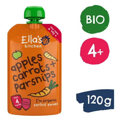 Ella's Kitchen BIO Sárgarépa, alma és paszternák (120 g)