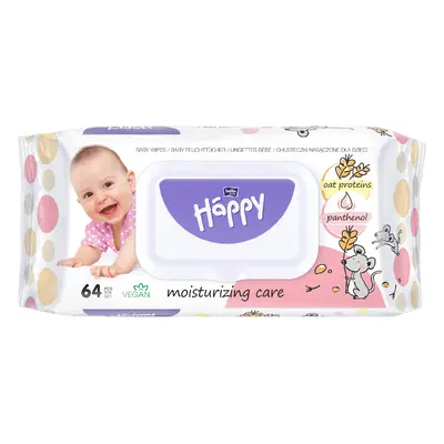 Bella Happy Baby tisztító törlőkendő zabfehérjékkel és panthenollal (64 db)