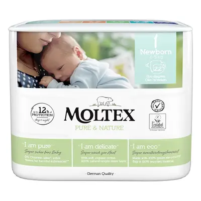 Moltex Pure & Nature Newborn 2–5 kg (22 db), öko pelenka