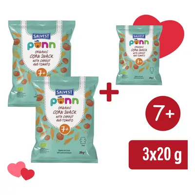 2+1 INGYEN: SALVEST Põnn BIO Paradicsomos roppancs (20 g)