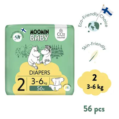 Moomin Baby 2 Newborn 3–6 kg (56 db), ökopelenka