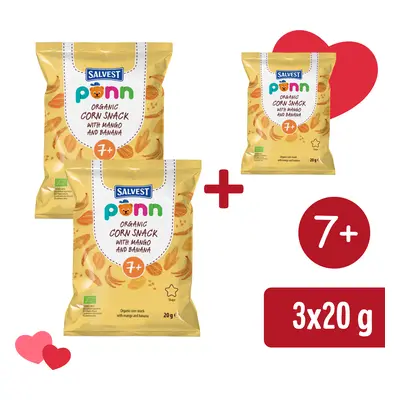 2+1 INGYEN: SALVEST Põnn BIO Mangó chips (20 g)