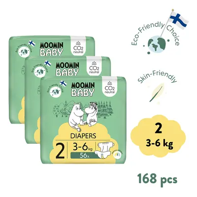 Moomin Baby 2 Newborn 3–6 kg (168 db), havi ökopelenka csomag