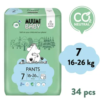 Muumi Baby Pants 7 XL 16-26 kg (34 db), bugyi öko pelenka