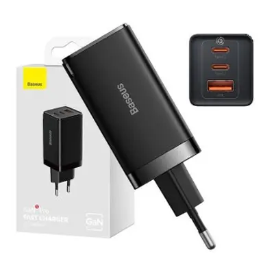 Baseus GaN5 Pro 2xUSB-C + USB (65W) - fekete