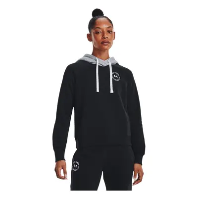 Női edzőpulóver kapucnival UNDER ARMOUR Rival Fleece CB Hoodie-BLK-1373031-001