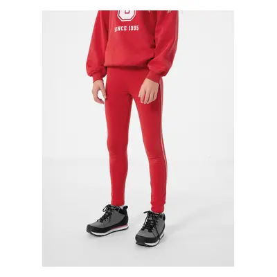 Lányok leggings 4F JUNIOR GIRLS LEGGINGS JLEG004-62S-RED