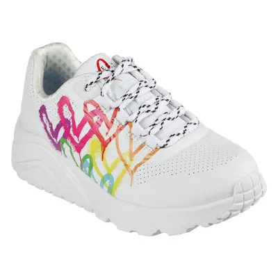 Lányok szabadidős cipők SKECHERS Uno Lite Love Brights white