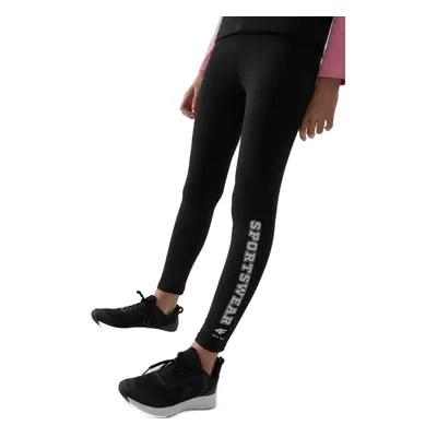 Lányok leggings 4F JUNIOR TIGHTS-JAW23TTIGF095-20S-DEEP BLACK