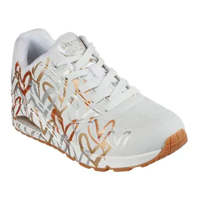 Női szabadidős lábbelik SKECHERS Uno Metallic Love white gold