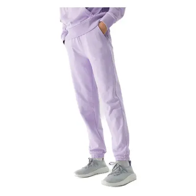 Lányok melegítőnadrágja 4F JUNIOR TROUSERS-JAW23TTROF426-52S-LIGHT VIOLET