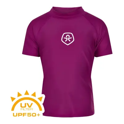 Lány úszó póló COLOR KIDS T-shirt solid-festival fuchsia