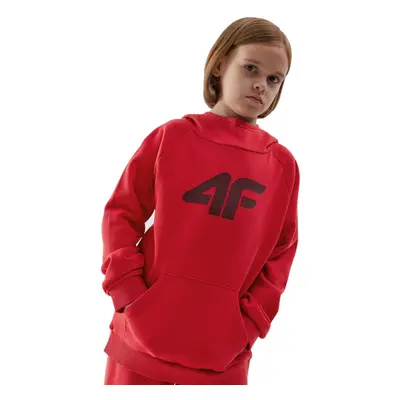 Fiú kapucnis pulóver 4F JUNIOR SWEATSHIRT-JAW23TSWSM626-62S-RED