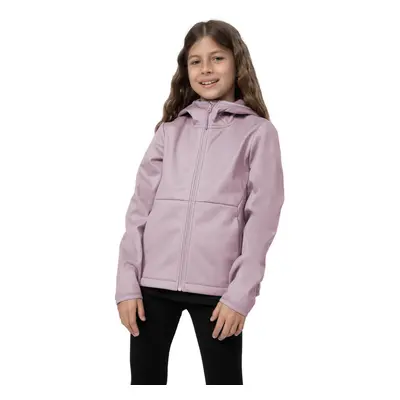 Lány túra softshell kabát 4F JUNIOR SOFTSHELL JACKET F042-52S-LIGHT VIOLET