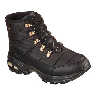 Női téli bokacsizma SKECHERS D Lites Weekender Puffer black gold