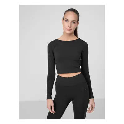 Hosszú ujjú női edzőing 4F WOMENS LONGSLEEVE TSDL019-20S-DEEP BLACK